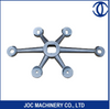 6 Arms Glass Spider Fittings Curtain Wall Connector Installation Cast Iron