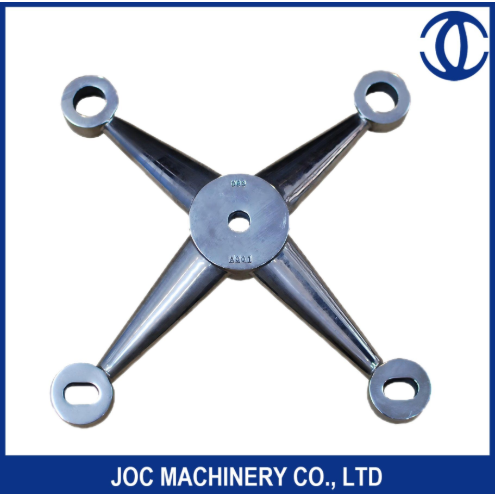 4 Way Spider Clamp Cast Iron Curtain Wall Spider Glass Fittings