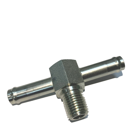 Barbed to NPT Thread Tee Hose Fitting