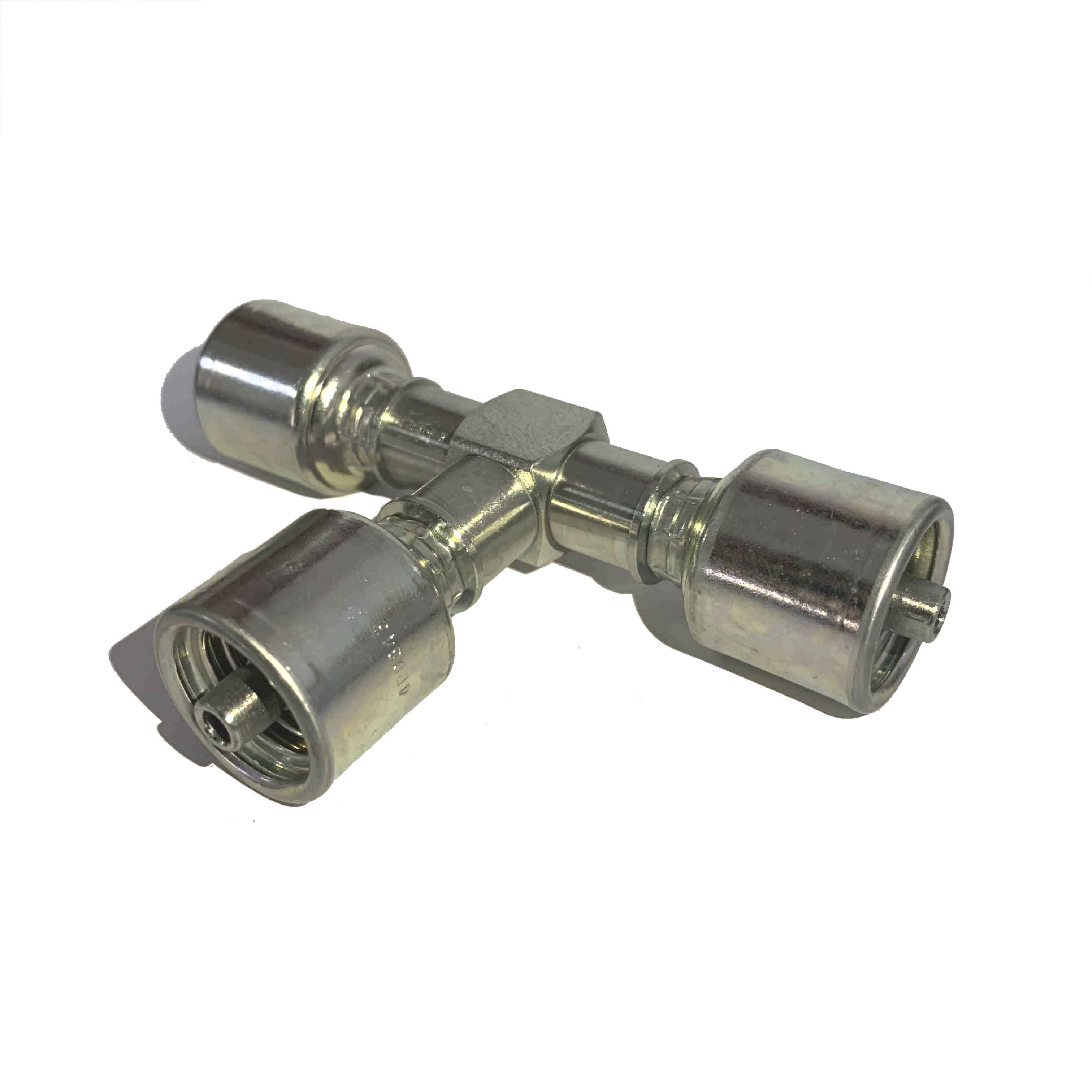 Crimp Hose Fitting Tee Joint for Hydraulic